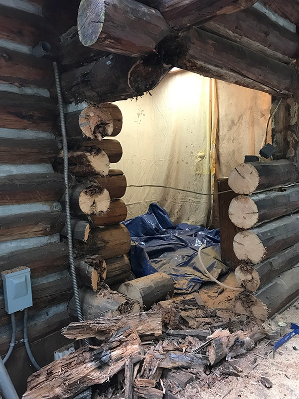 Structural Log Repair | Log Homes | Tip Top Construction